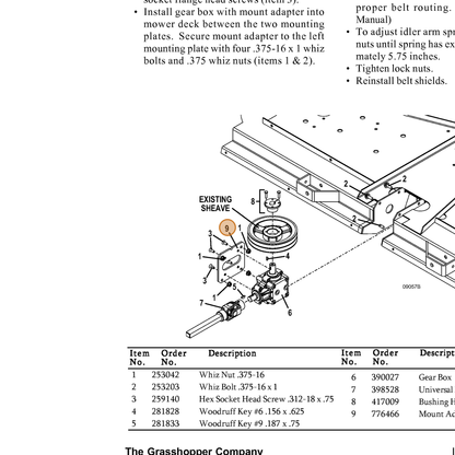 Grasshopper part 776466 — IPL diagram snippet (6x zoom, amber highlight)
