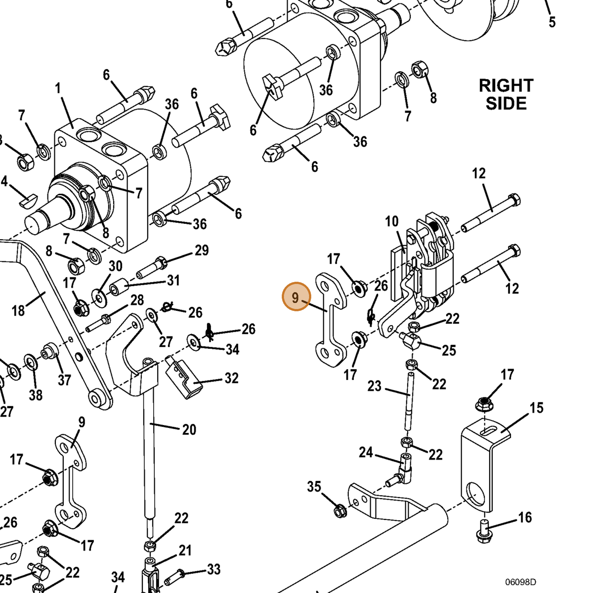 Grasshopper part 777505 — IPL diagram snippet (6x zoom, amber highlight)