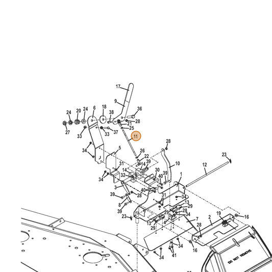 Grasshopper part 780154 — IPL diagram snippet (6x zoom, amber highlight)