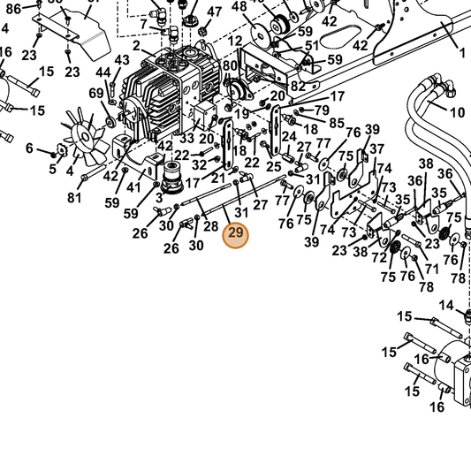 Grasshopper part 780156 — IPL diagram snippet (6x zoom, amber highlight)
