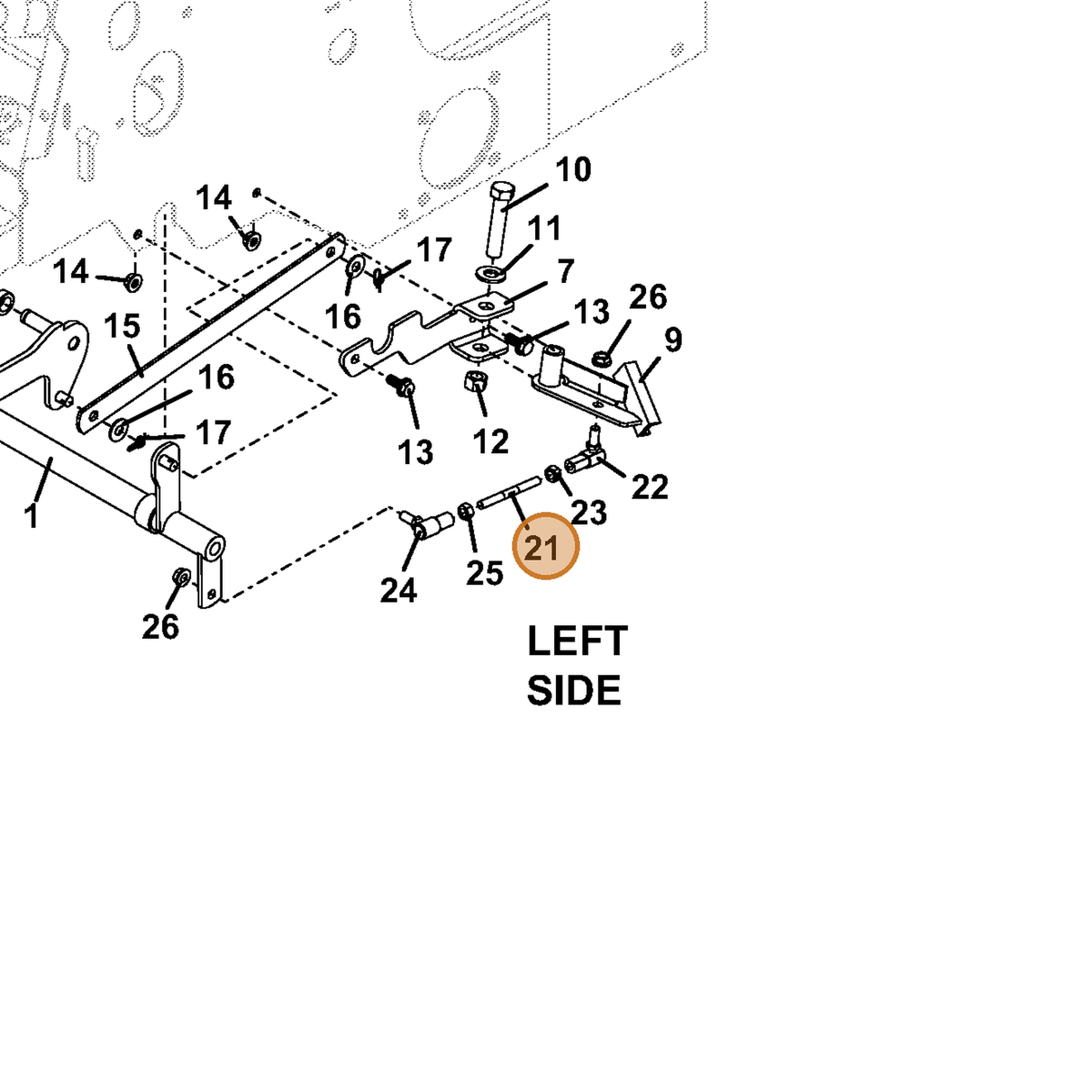 Grasshopper part 780159 — IPL diagram snippet (6x zoom, amber highlight)