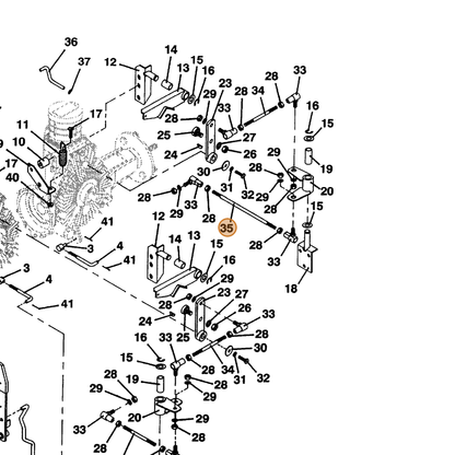 Grasshopper part 780166 — IPL diagram snippet (6x zoom, amber highlight)