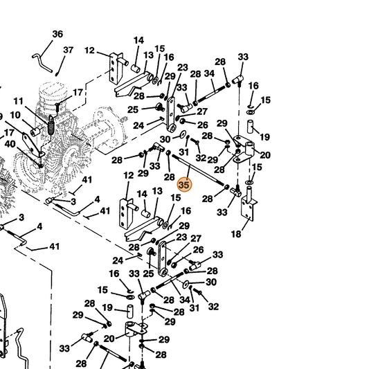 Grasshopper part 780166 — IPL diagram snippet (6x zoom, amber highlight)