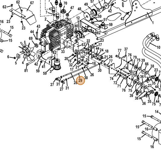 Grasshopper part 780177 — IPL diagram snippet (6x zoom, amber highlight)