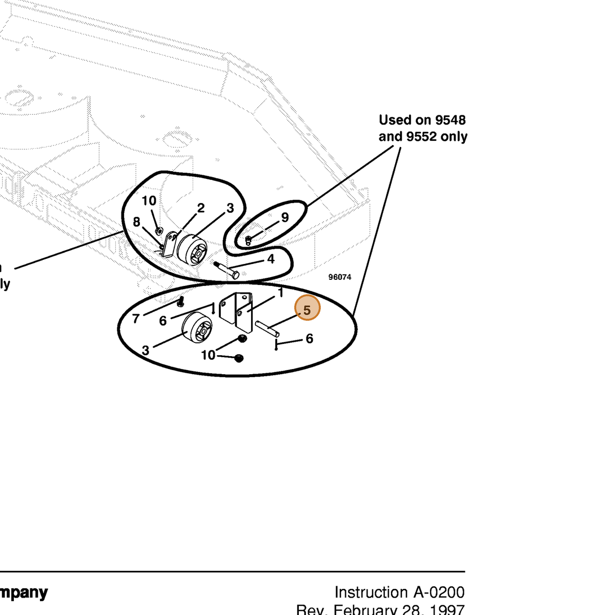 Grasshopper part 780552 — IPL diagram snippet (6x zoom, amber highlight)
