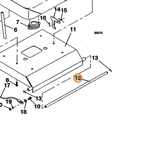 Grasshopper part 780657 — IPL diagram snippet (6x zoom, amber highlight)