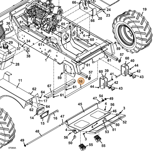 Grasshopper part 780900 — IPL diagram snippet (6x zoom, amber highlight)