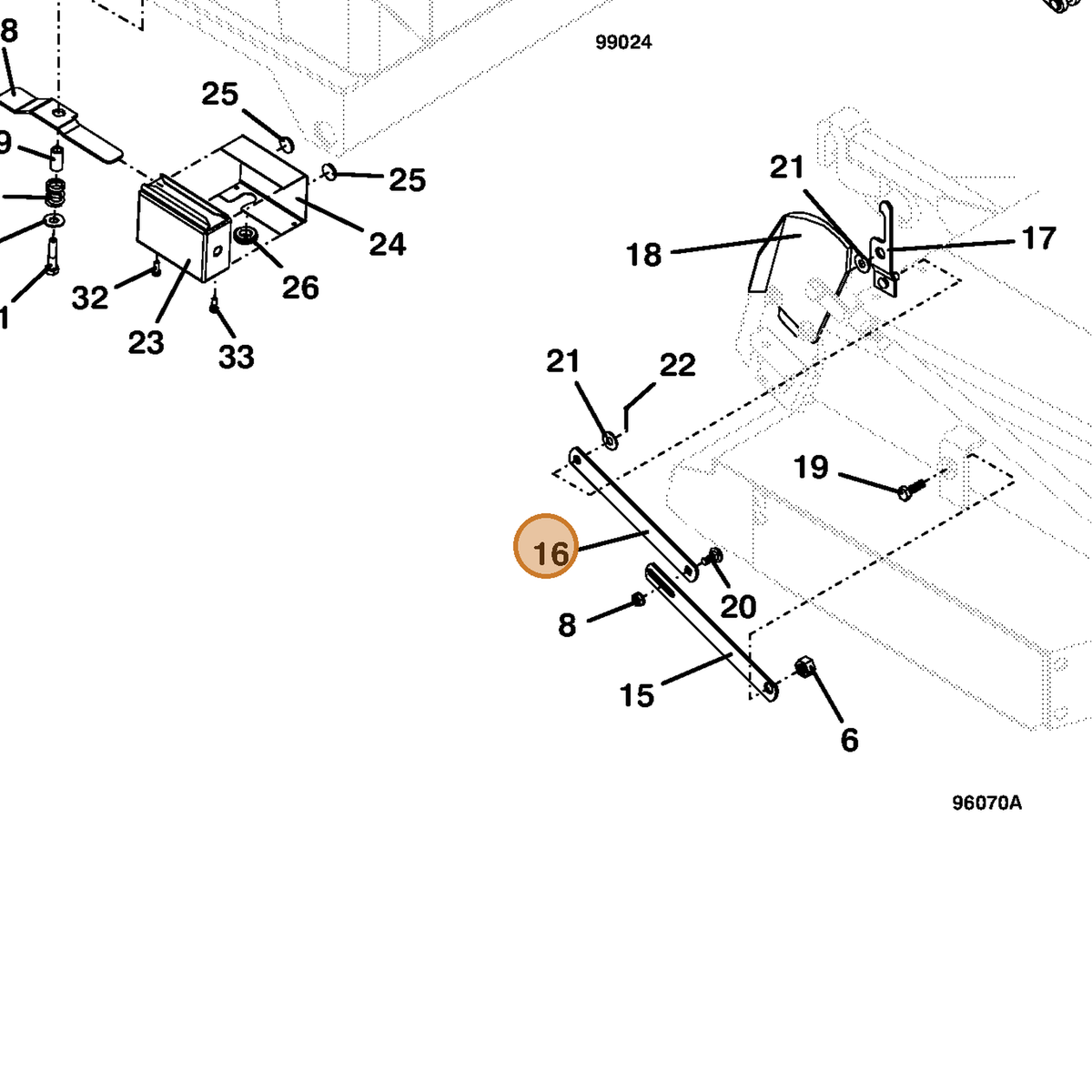 Grasshopper part 782339 — IPL diagram snippet (6x zoom, amber highlight)