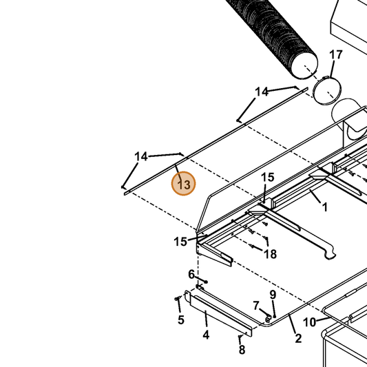 Grasshopper part 782345 — IPL diagram snippet (6x zoom, amber highlight)