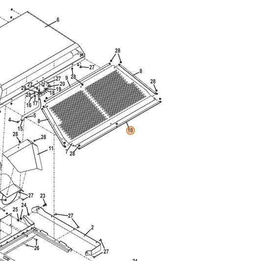 Grasshopper part 782361 — IPL diagram snippet (6x zoom, amber highlight)