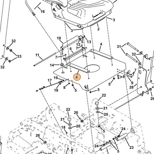 Grasshopper part 782512 — IPL diagram snippet (6x zoom, amber highlight)