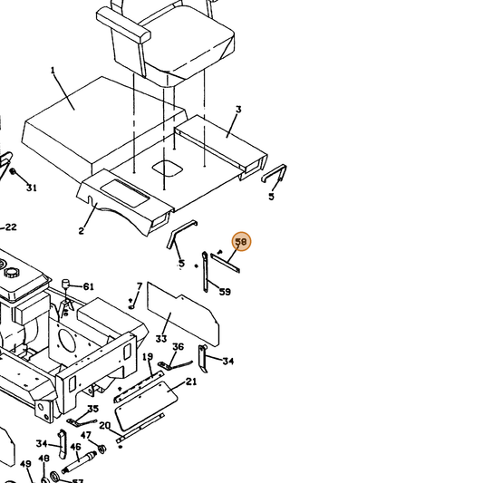 Grasshopper part 782514 — IPL diagram snippet (6x zoom, amber highlight)
