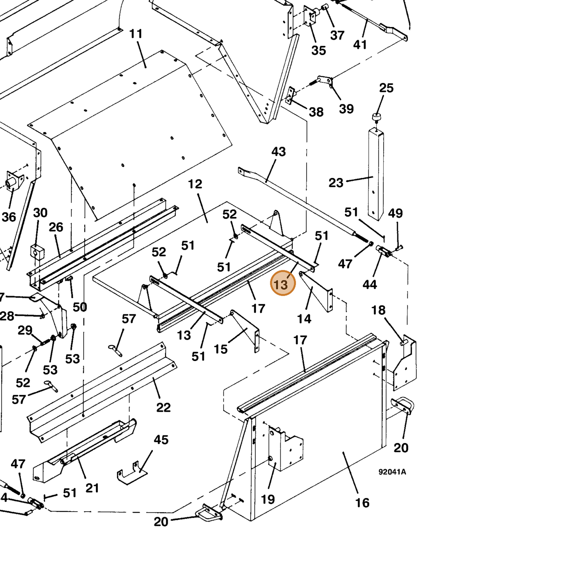Grasshopper part 782566 — IPL diagram snippet (6x zoom, amber highlight)