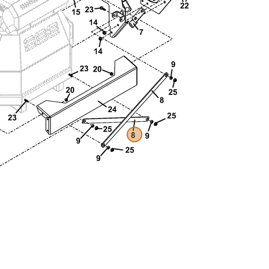 Grasshopper part 782574 — IPL diagram snippet (6x zoom, amber highlight)