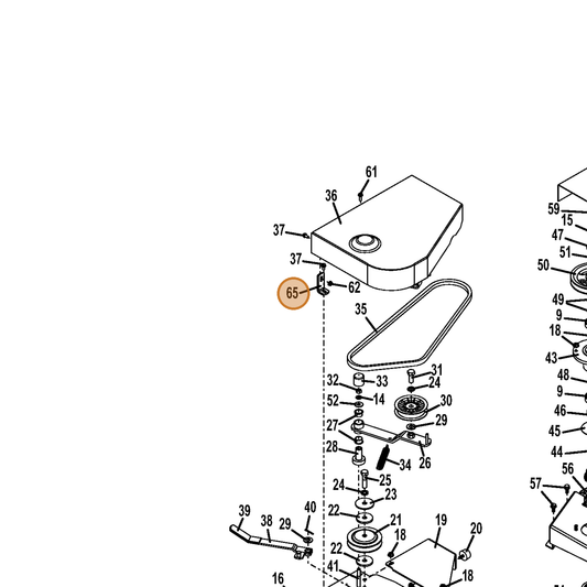 Grasshopper part 782581 — IPL diagram snippet (6x zoom, amber highlight)