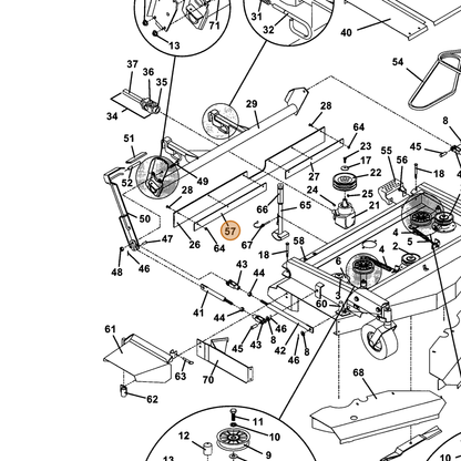 Grasshopper part 782595 — IPL diagram snippet (6x zoom, amber highlight)