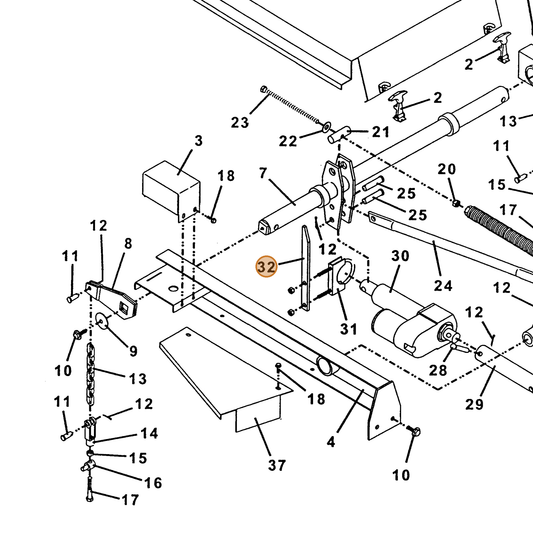 Grasshopper part 782750 — IPL diagram snippet (6x zoom, amber highlight)