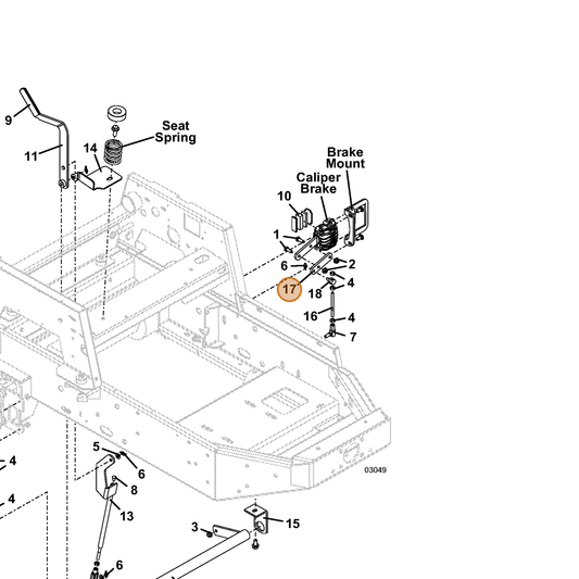 Grasshopper part 782858 — IPL diagram snippet (6x zoom, amber highlight)