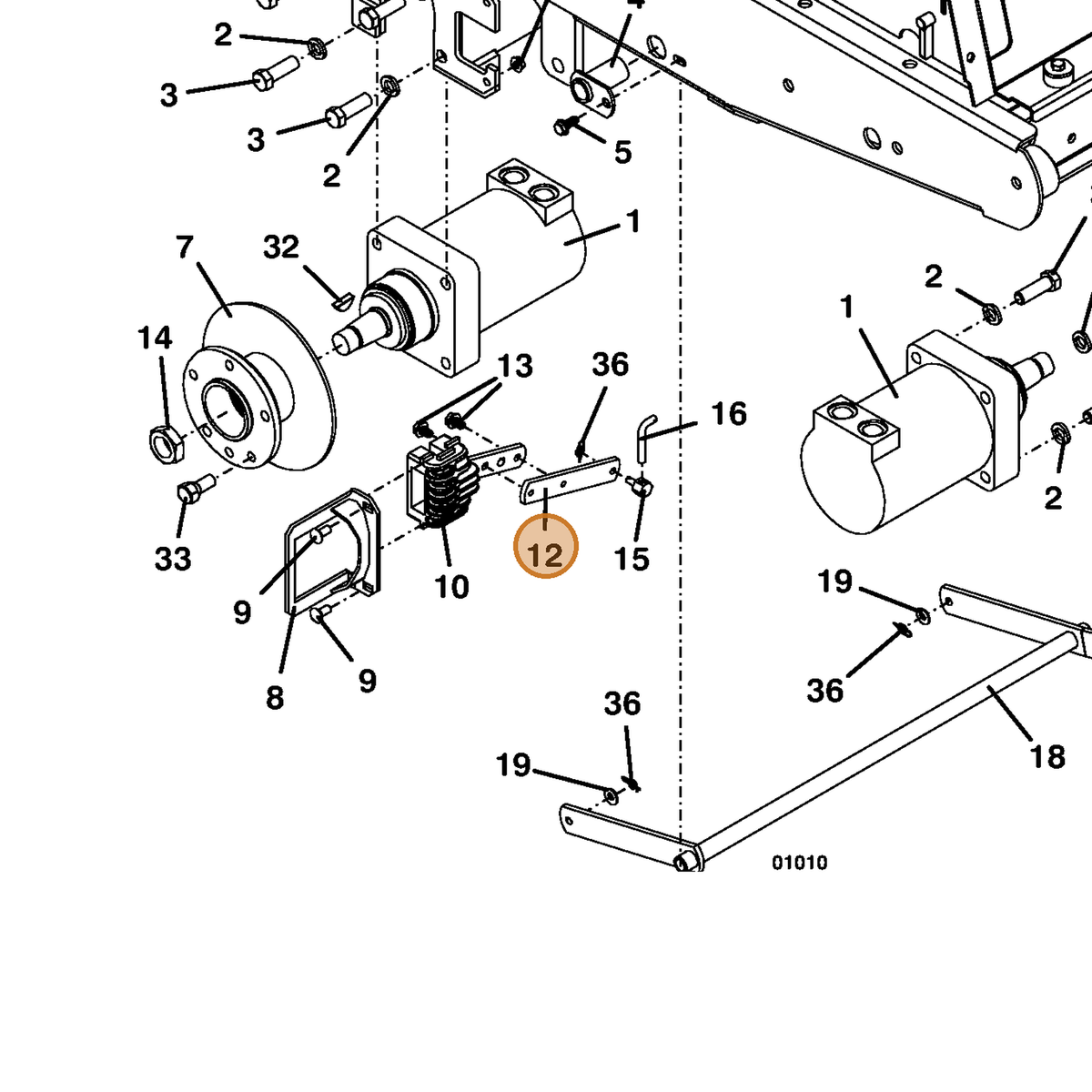 Grasshopper part 782879 — IPL diagram snippet (6x zoom, amber highlight)
