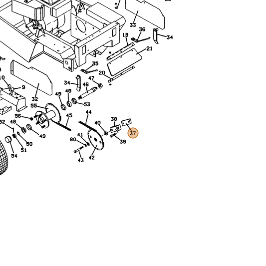Grasshopper part 783528 — IPL diagram snippet (6x zoom, amber highlight)