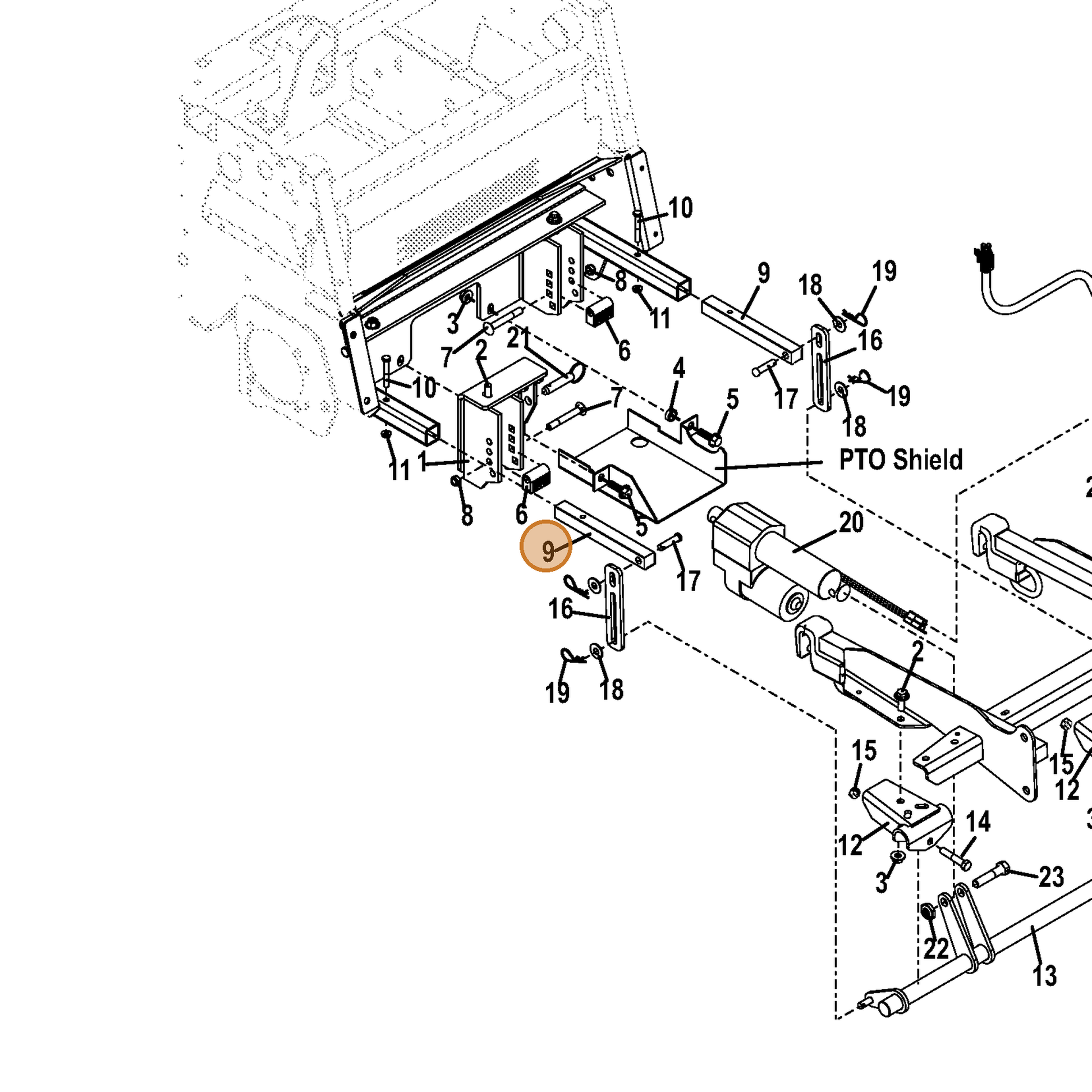 Grasshopper part 783756 — IPL diagram snippet (6x zoom, amber highlight)