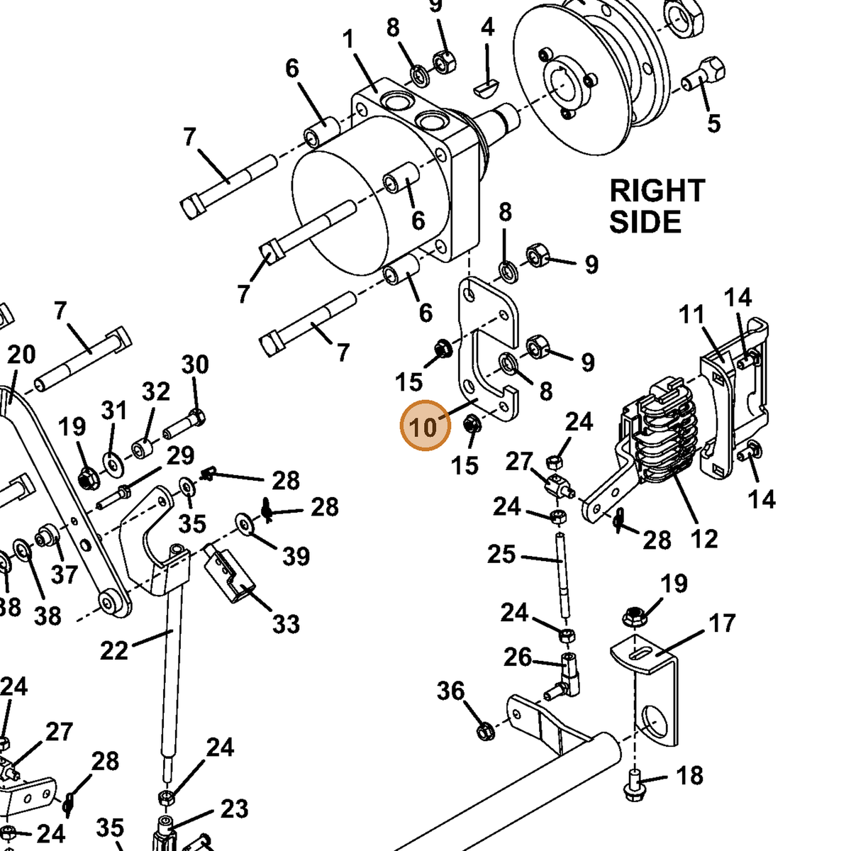 Grasshopper part 783803 — IPL diagram snippet (6x zoom, amber highlight)