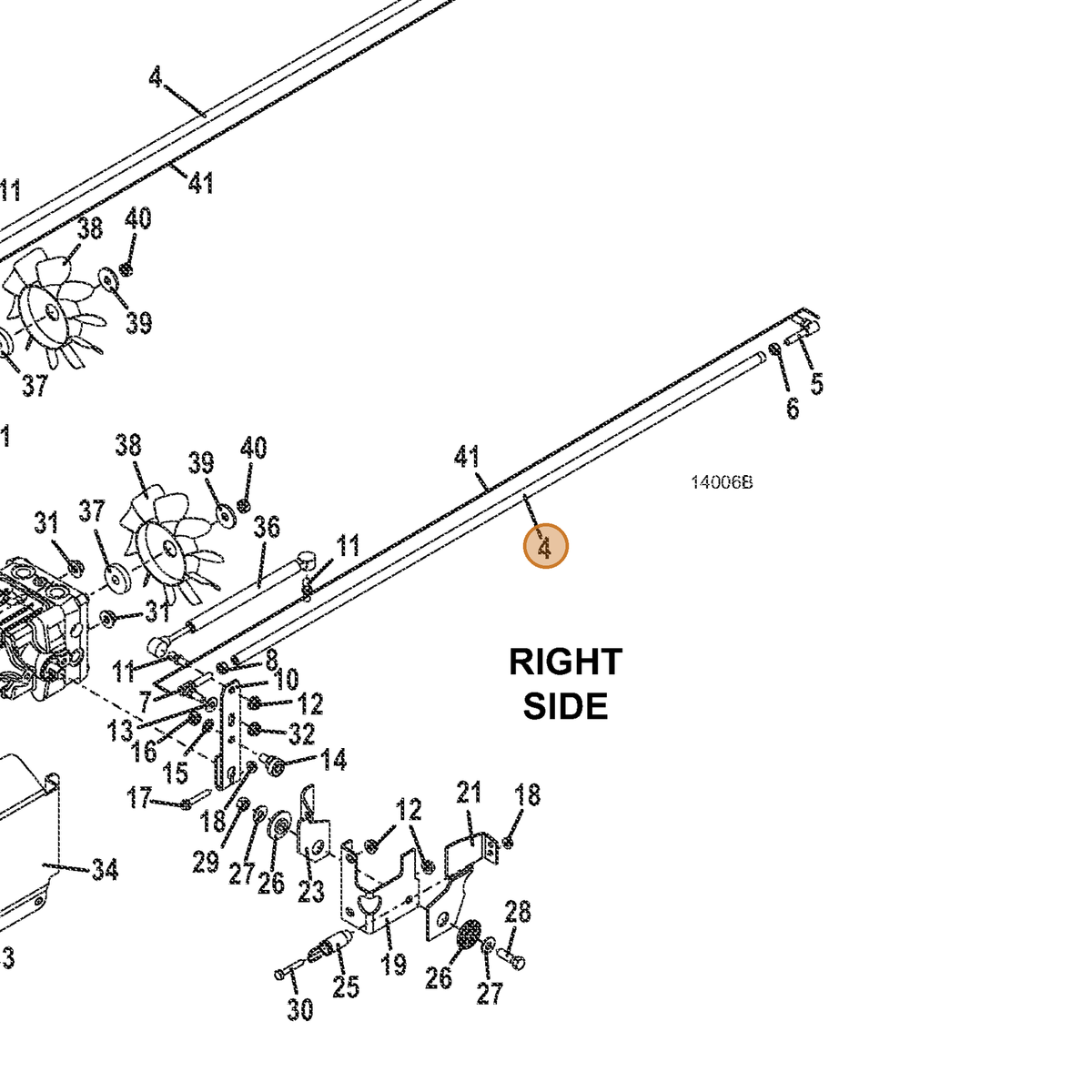 Grasshopper part 784094 — IPL diagram snippet (6x zoom, amber highlight)