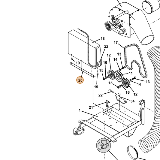 Grasshopper part 820110 — IPL diagram snippet (6x zoom, amber highlight)