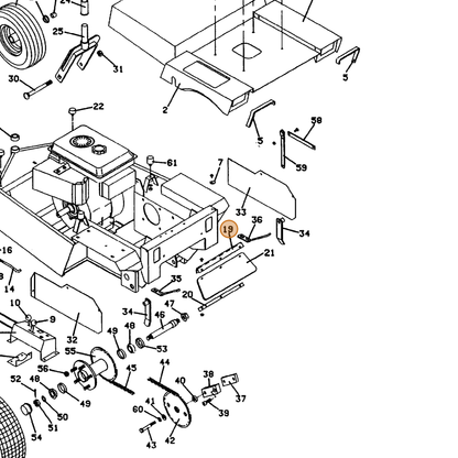 Grasshopper part 820120 — IPL diagram snippet (6x zoom, amber highlight)