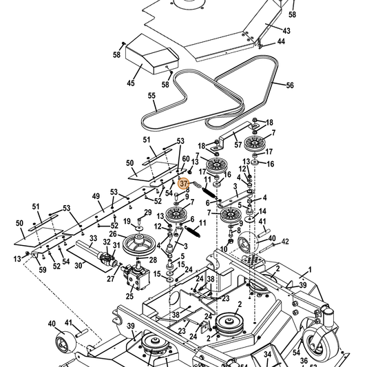 Grasshopper part 820316 — IPL diagram snippet (6x zoom, amber highlight)