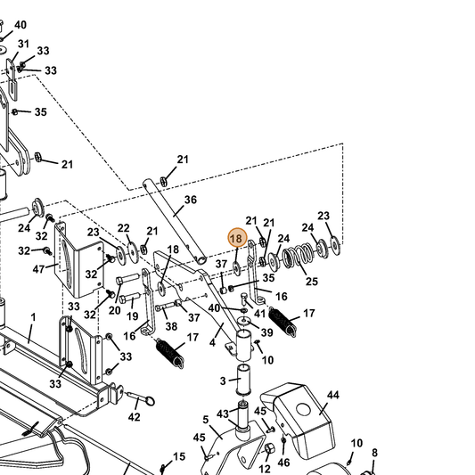 Grasshopper part 821516 — IPL diagram snippet (6x zoom, amber highlight)