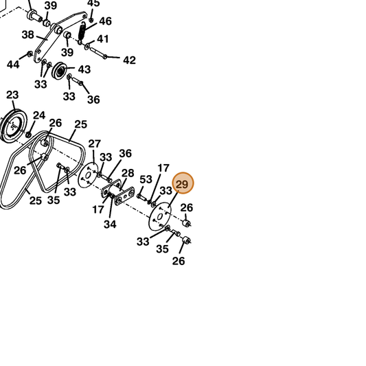 Grasshopper part 821531 — IPL diagram snippet (6x zoom, amber highlight)