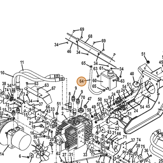 Grasshopper part 821709 — IPL diagram snippet (6x zoom, amber highlight)