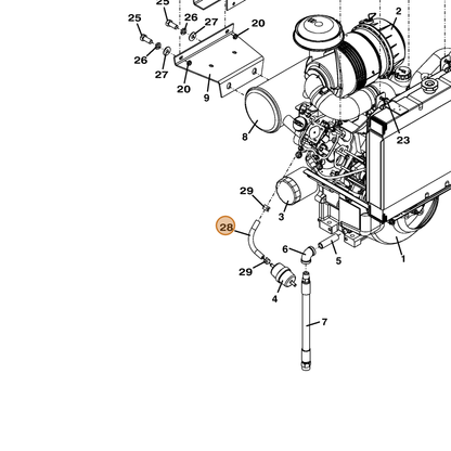 Grasshopper part 821710 — IPL diagram snippet (6x zoom, amber highlight)