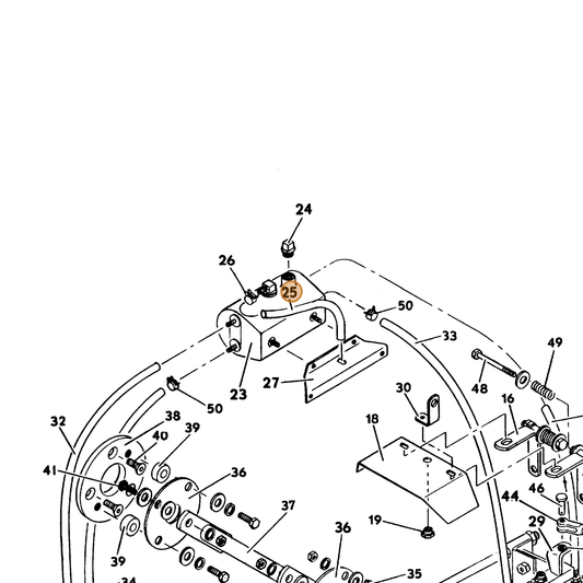 Grasshopper part 821719 — IPL diagram snippet (6x zoom, amber highlight)