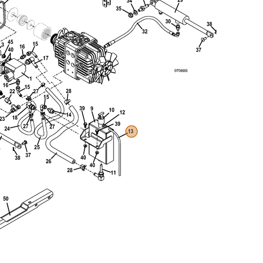 Grasshopper part 821723 — IPL diagram snippet (6x zoom, amber highlight)