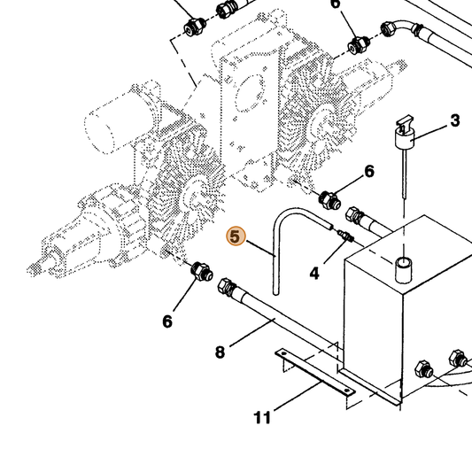 Grasshopper part 821724 — IPL diagram snippet (6x zoom, amber highlight)