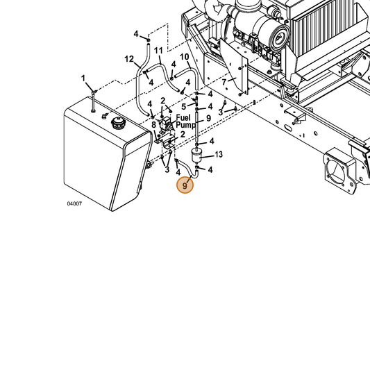Grasshopper part 821727 — IPL diagram snippet (6x zoom, amber highlight)
