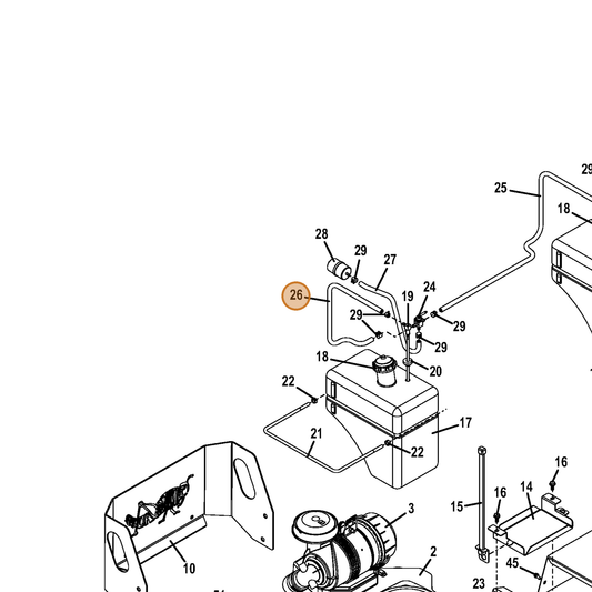 Grasshopper part 821738 — IPL diagram snippet (6x zoom, amber highlight)