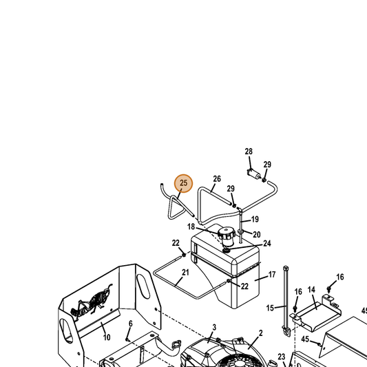 Grasshopper part 821742 — IPL diagram snippet (6x zoom, amber highlight)