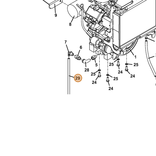 Grasshopper part 821752 — IPL diagram snippet (6x zoom, amber highlight)
