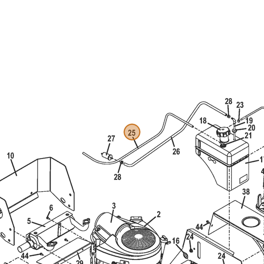 Grasshopper part 821760 — IPL diagram snippet (6x zoom, amber highlight)