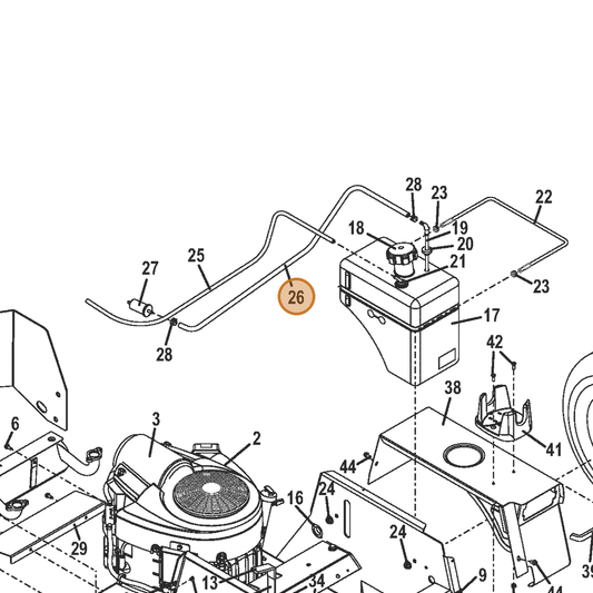 Grasshopper part 821768 — IPL diagram snippet (6x zoom, amber highlight)
