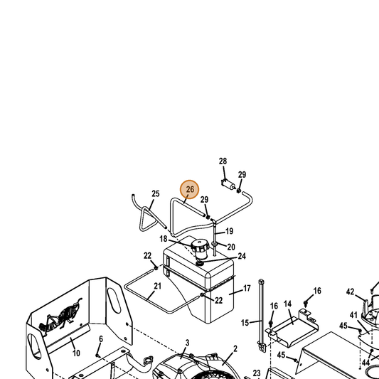 Grasshopper part 821771 — IPL diagram snippet (6x zoom, amber highlight)