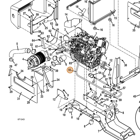 Grasshopper part 821772 — IPL diagram snippet (6x zoom, amber highlight)