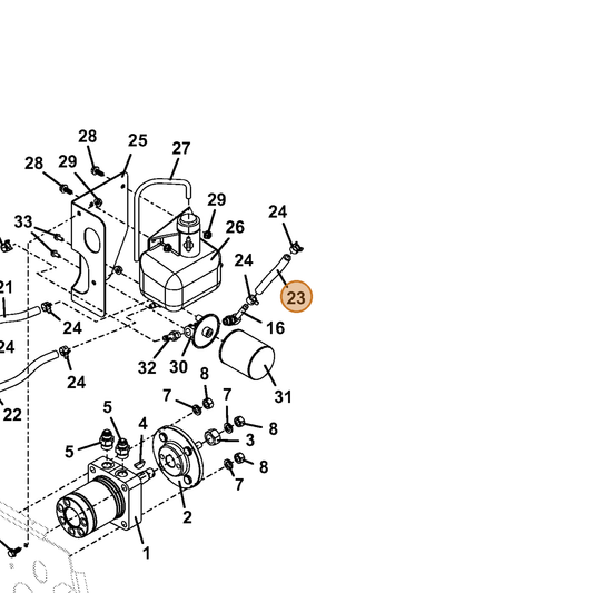 Grasshopper part 821779 — IPL diagram snippet (6x zoom, amber highlight)