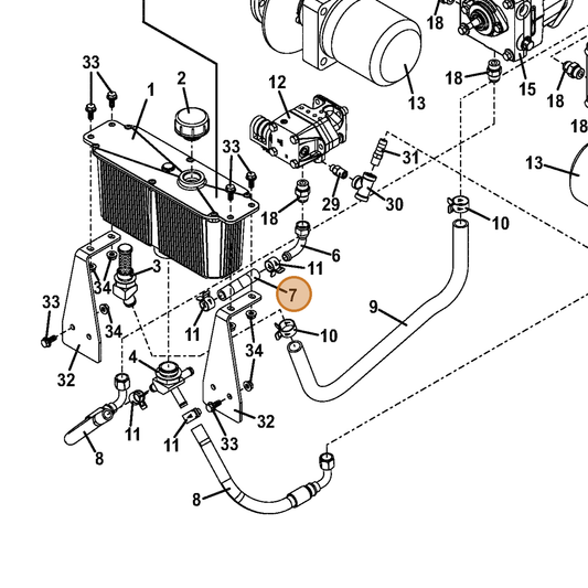 Grasshopper part 821781 — IPL diagram snippet (6x zoom, amber highlight)