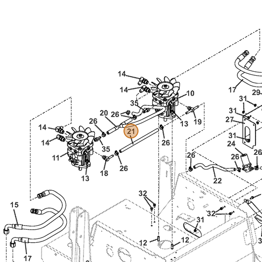Grasshopper part 821782 — IPL diagram snippet (6x zoom, amber highlight)