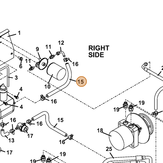 Grasshopper part 821784 — IPL diagram snippet (6x zoom, amber highlight)