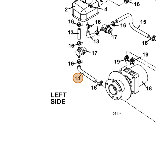 Grasshopper part 821786 — IPL diagram snippet (6x zoom, amber highlight)